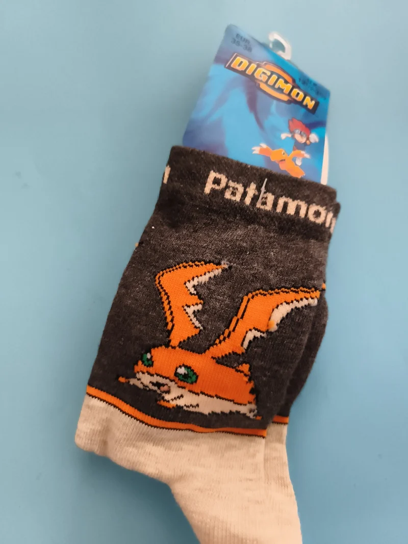 Chaussettes enfant Digimon Patamon vintage neuves motif animé rétro