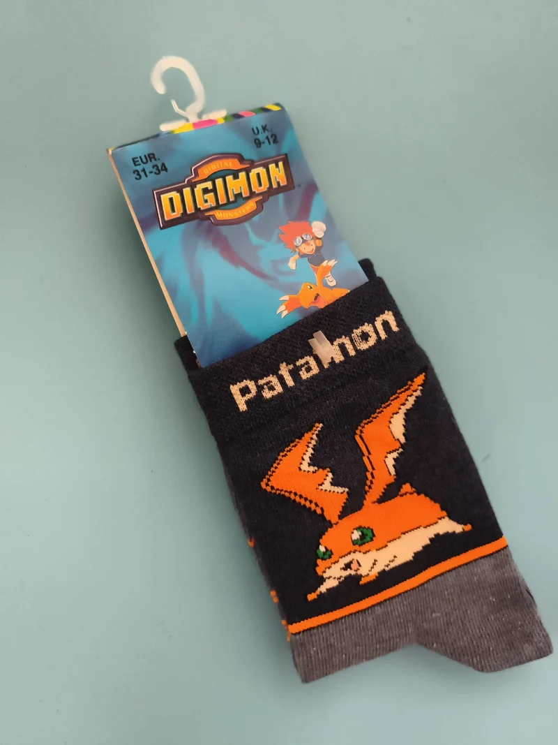 Chaussettes enfant Digimon Patamon vintage neuves EUR 31-34 deadstock animé