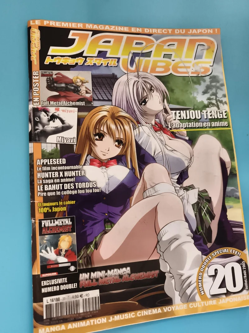 Magazine Japan Vibes n°20 Fullmetal Alchemist Tenjou Tenge Appleseed Hunter x Hu