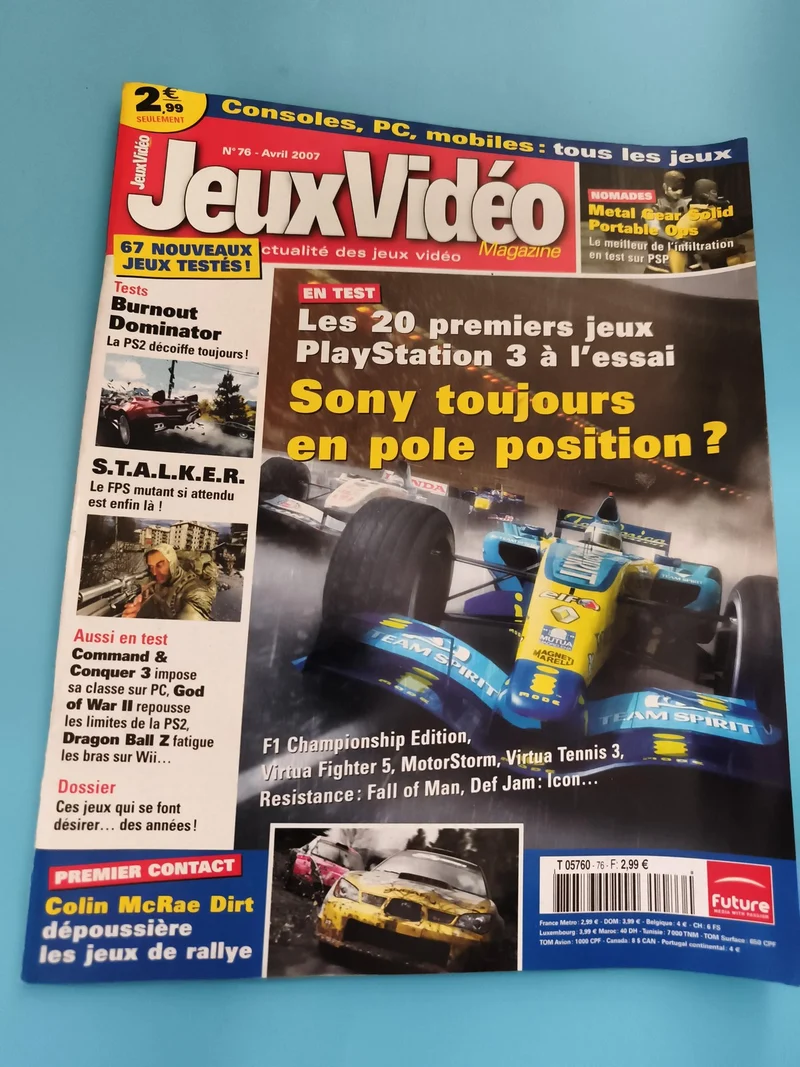 Magazine Jeux Vidéo n°76 avril 2007 PlayStation 3 tests Burnout Metal Gear
