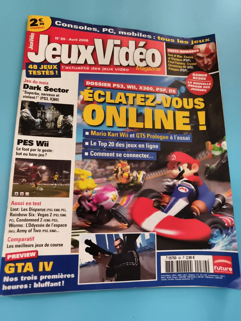 Magazine Jeux Vidéo Magazine n°89 avril 2008 Mario Kart Wii GTA IV