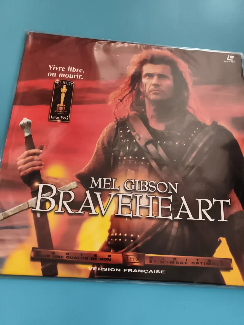 Laserdisc Braveheart Mel Gibson version française Oscar 1995 THX film LD