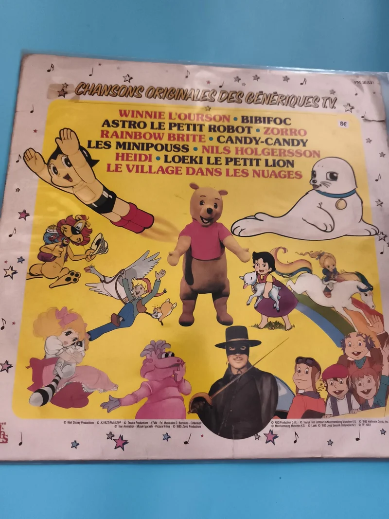 Laserdisc Chansons Génériques TV Winnie l'Ourson Astro Bibifoc Candy-Candy Heidi