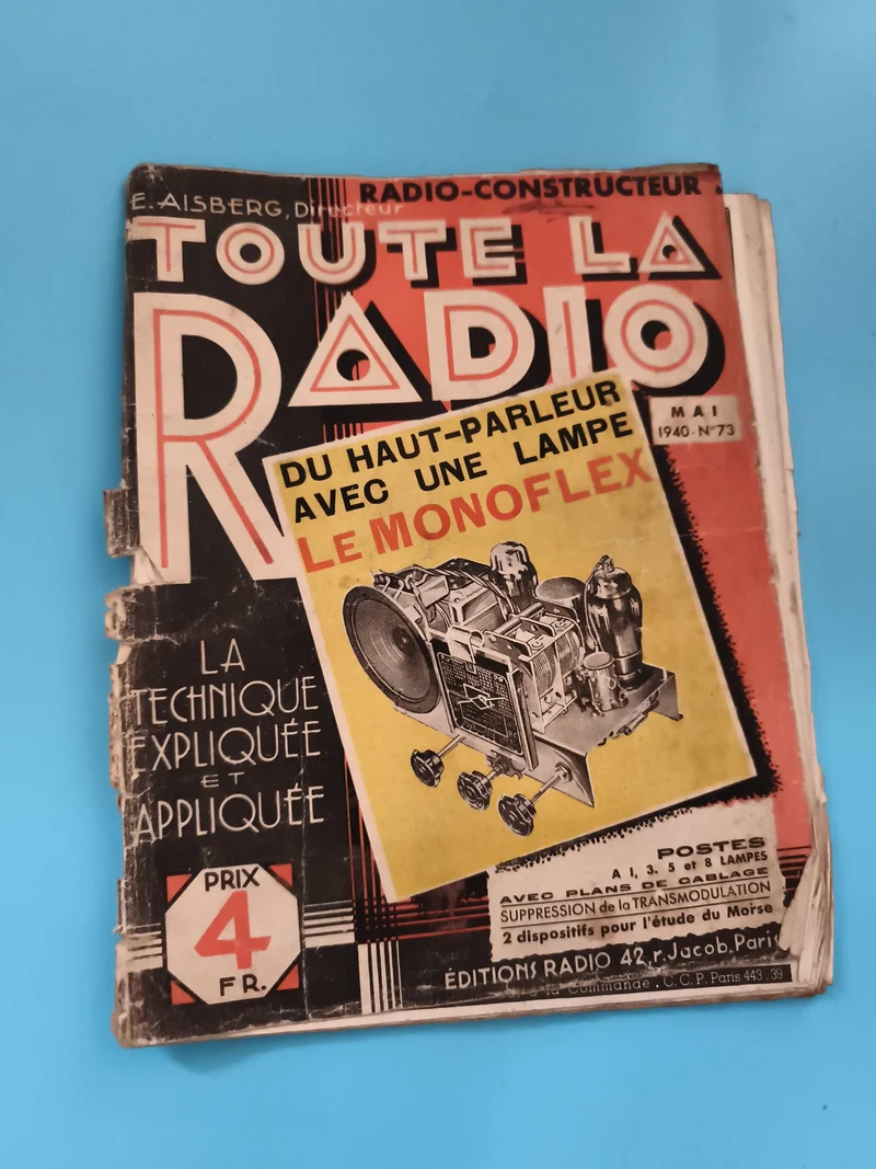 Magazine Toute la Radio 1940 n°73 radio-construction technique appliquée