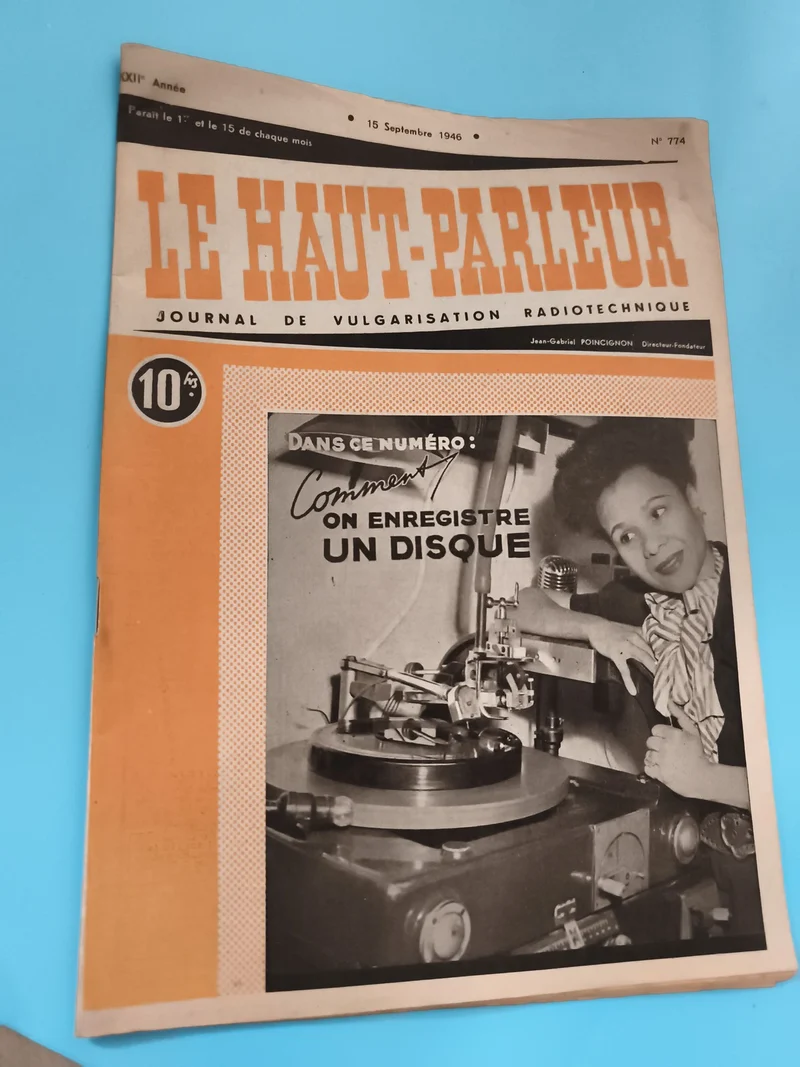 Magazine Le Haut-Parleur 15 septembre 1946 audio radio technique XXIIe année