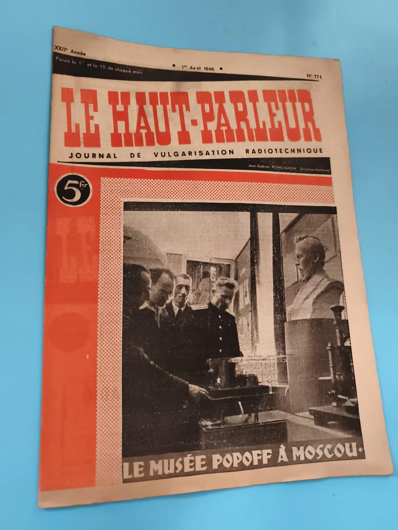 Magazine Le Haut-Parleur 1er août 1946 radio technique journal France