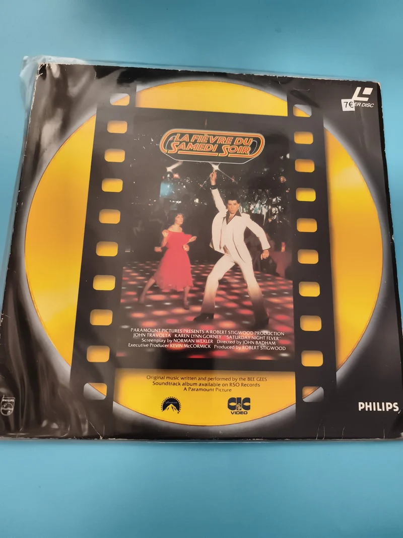 Laserdisc La Fièvre du Samedi Soir Philips LD Film Disco Années 70 Jaquette FR