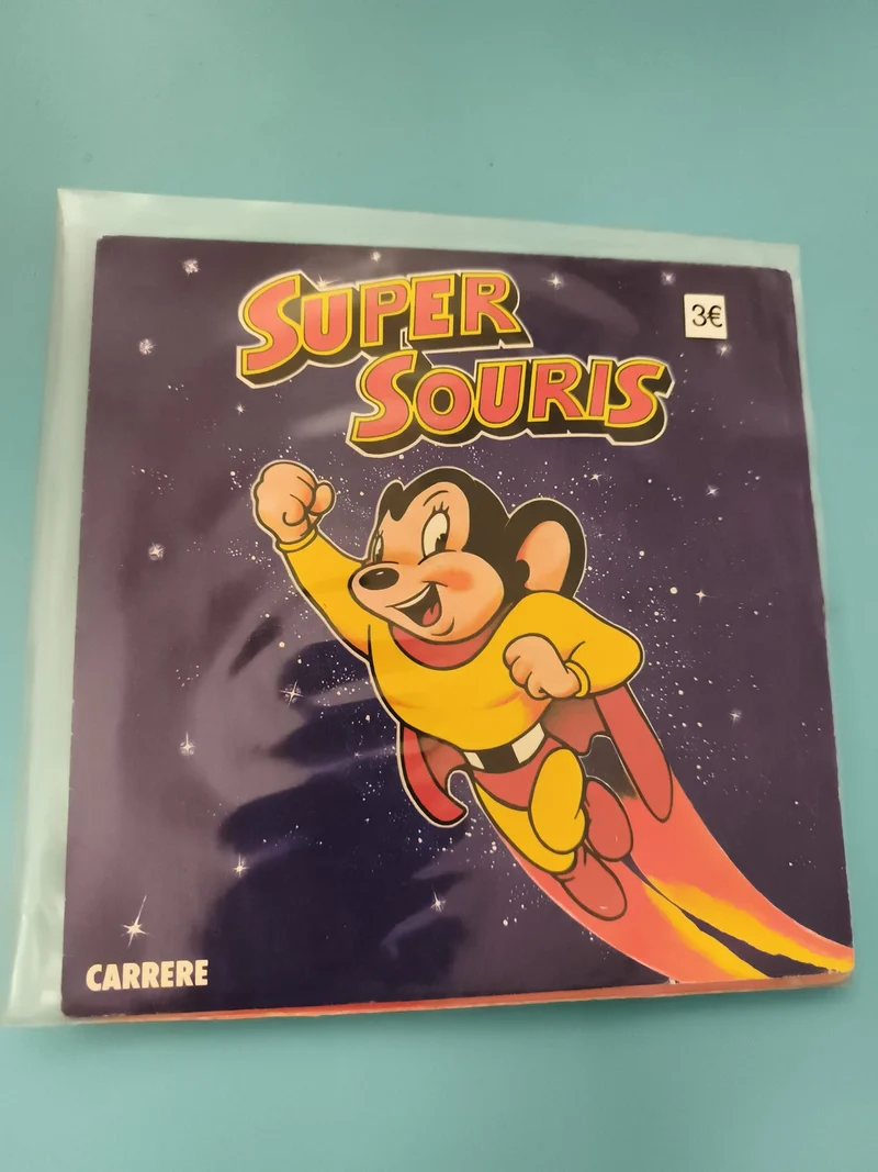 Vinyle Super Souris Carrere pochette illustrée dessin animé