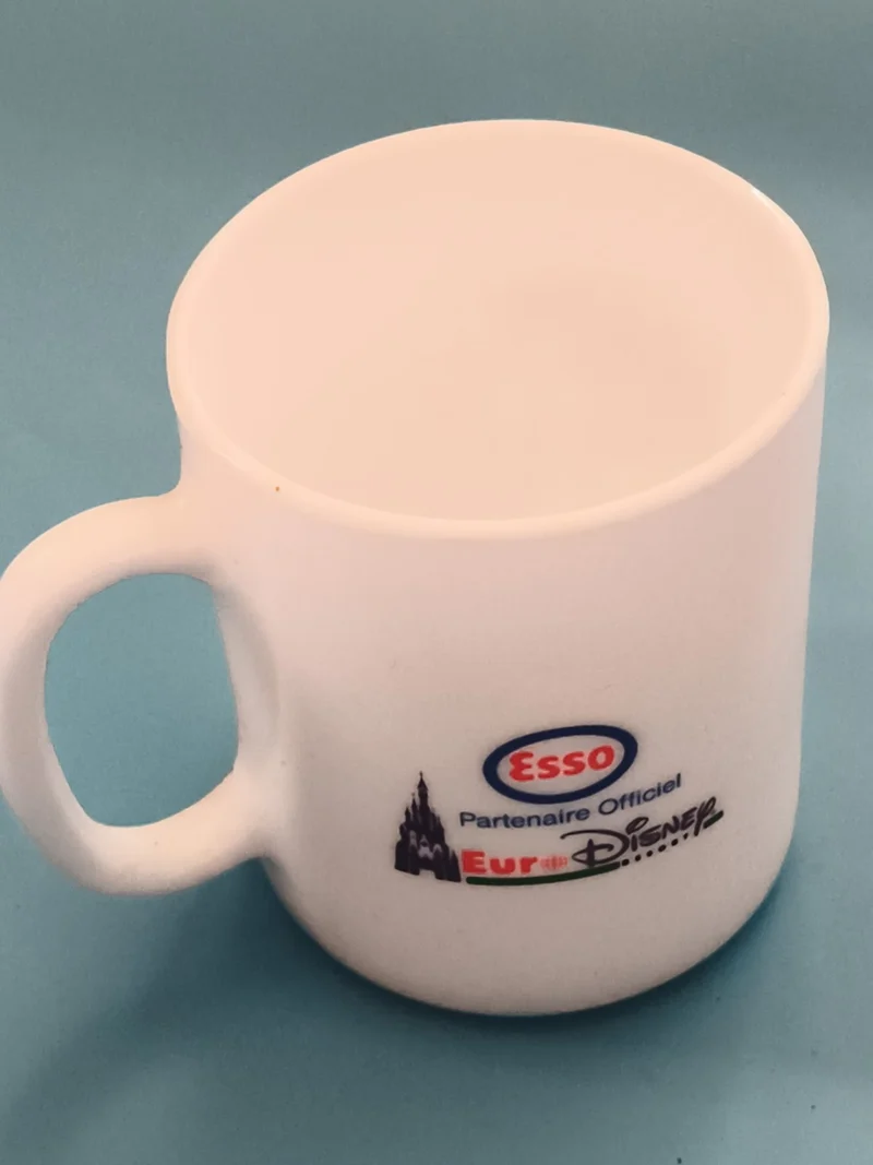 Mug Esso Euro Disney vintage blanc collector neuf tasse logo officiel