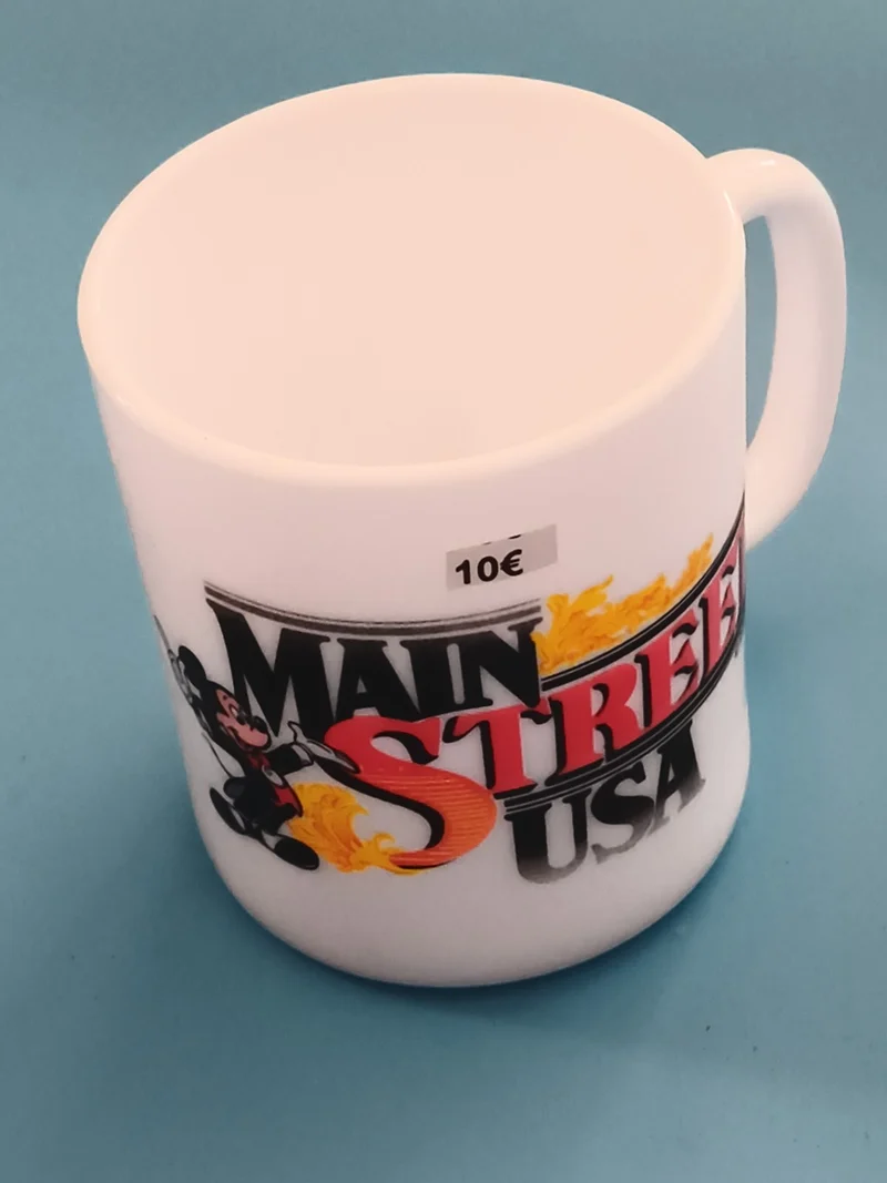 Mug Main Street USA Disney vintage blanc collector tasse rare