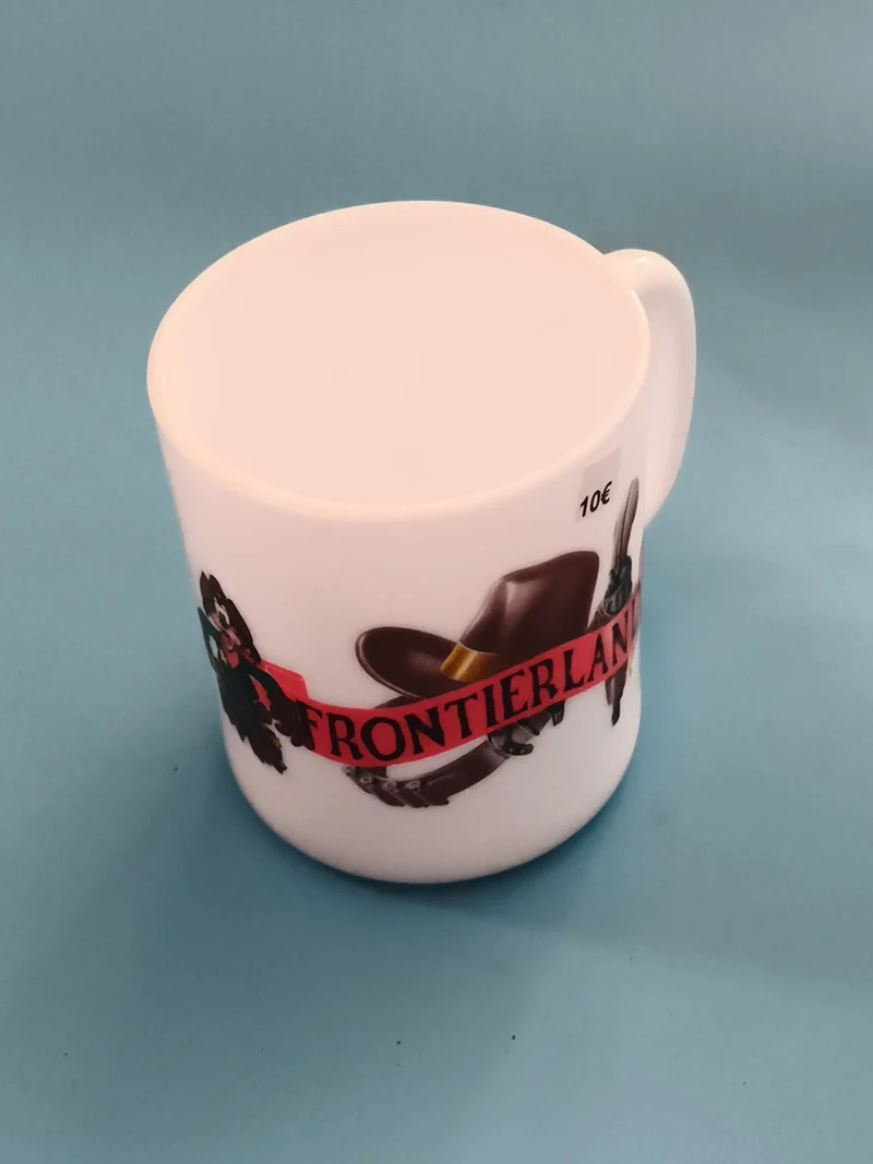 Mug Frontierland Disney vintage neuf blanc décor cowboy collector
