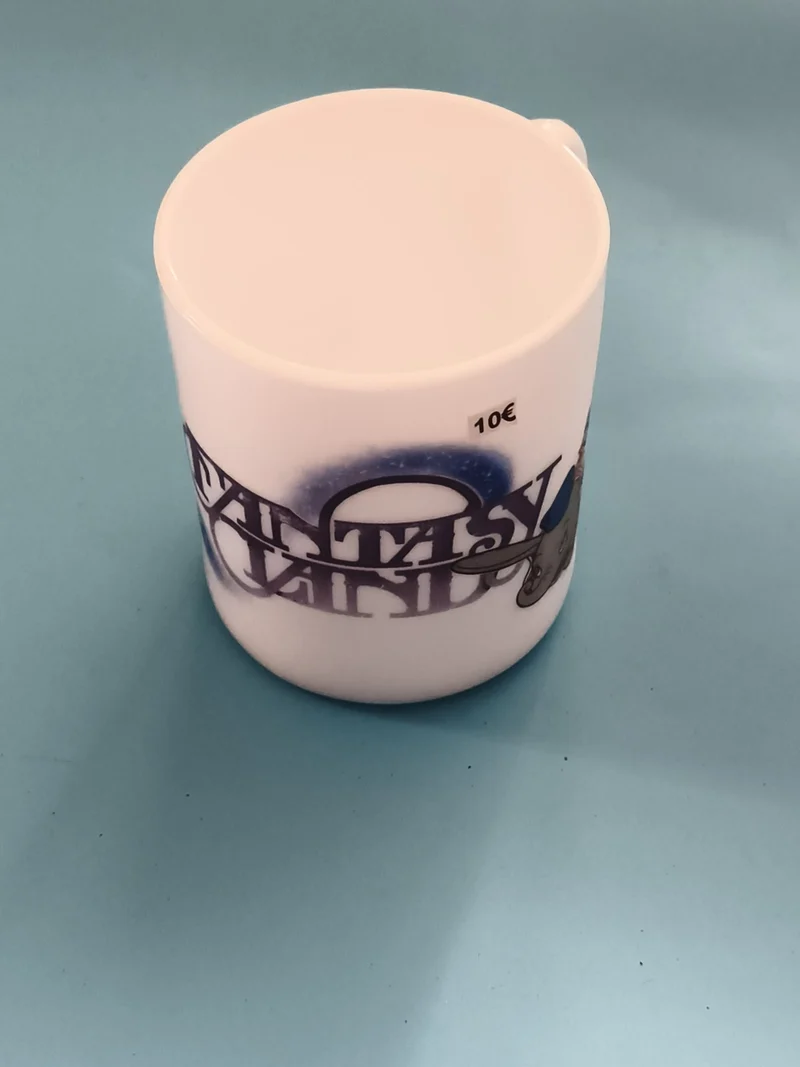 Mug Fantasy blanc décor imprimé vintage neuf collector