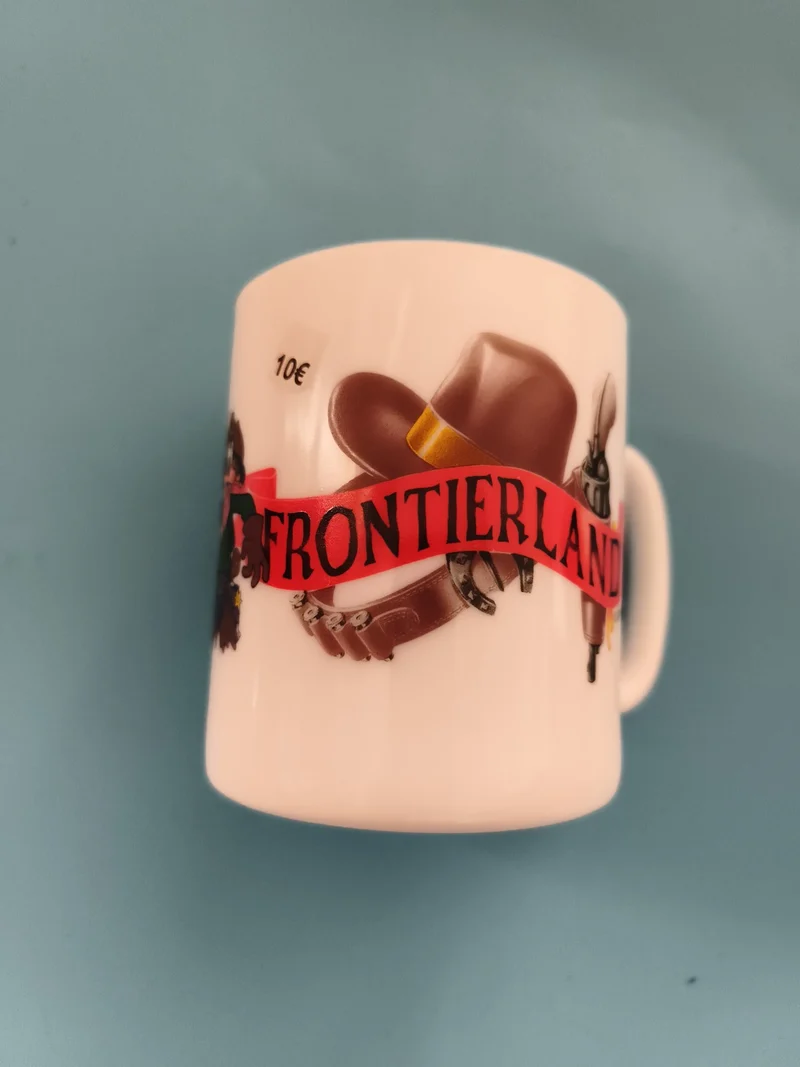 Mug Frontierland Disney vintage neuf, tasse collector motif western