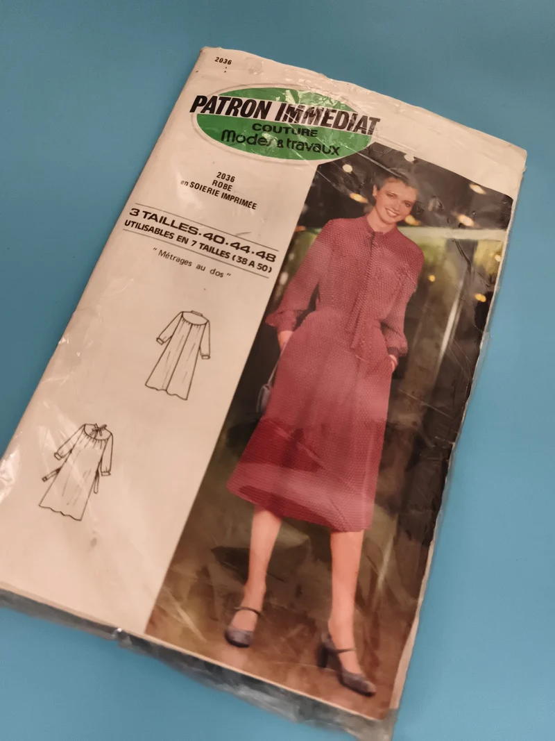 Patron couture robe vintage Patron Immédiat Mode & Travaux ancien années 70