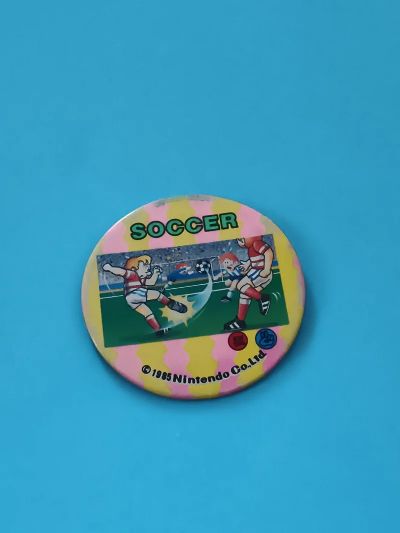 Menko Nintendo Soccer 1985 vintage badge disque jeu rétro Japon