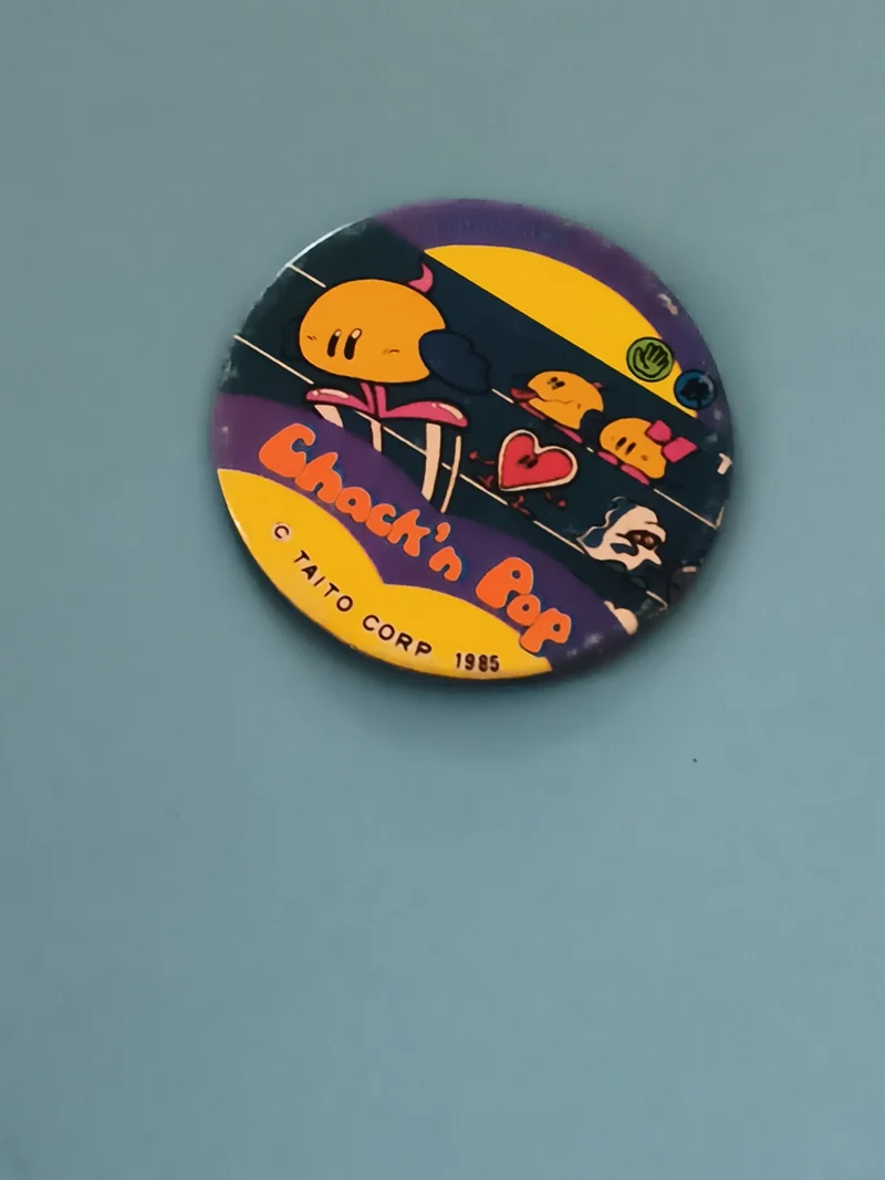Menko Chack'n Pop Taito 1985 vintage jeu arcade rond Japon
