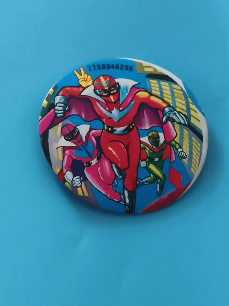 Menko vintage super-héros tokusatsu Japon, disque illustré années 70-80