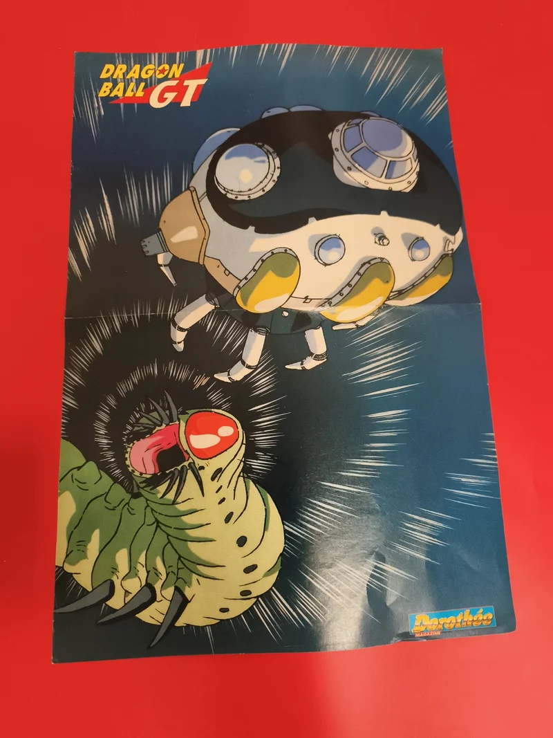 Poster Dragon Ball GT vintage Dorothée vaisseau insecte manga officiel animé