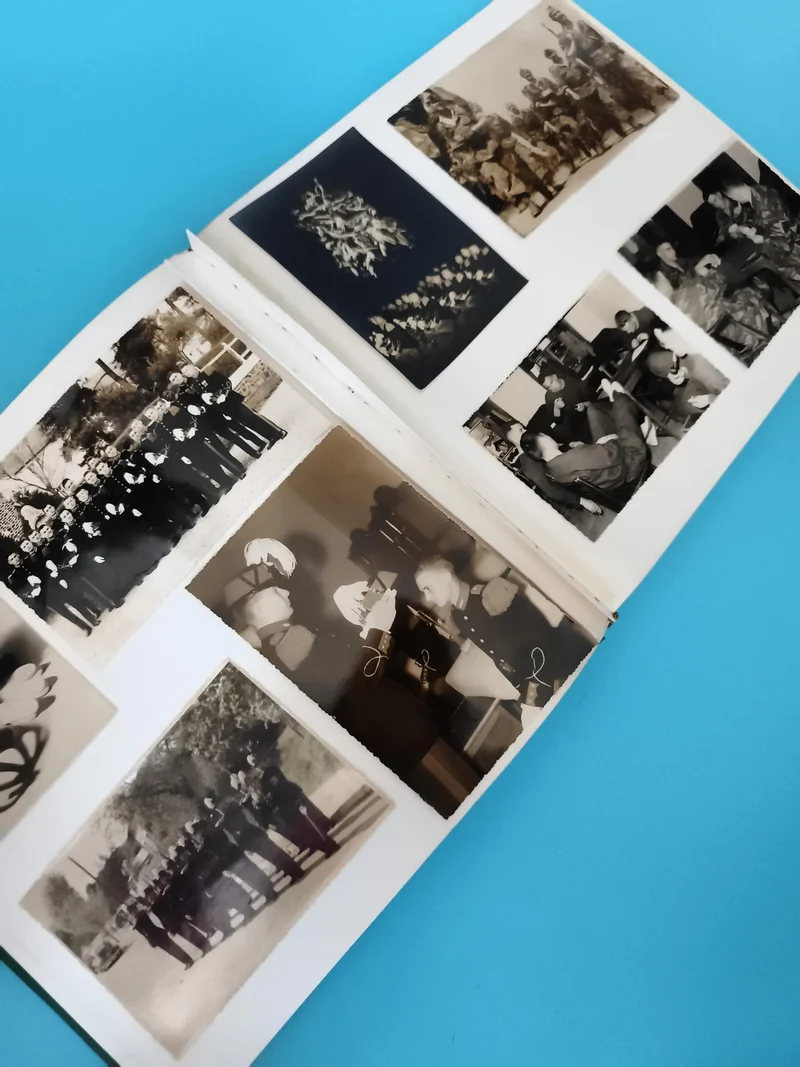 Album photos militaires ancien, classeur photographies soldats, noir & blanc vin
