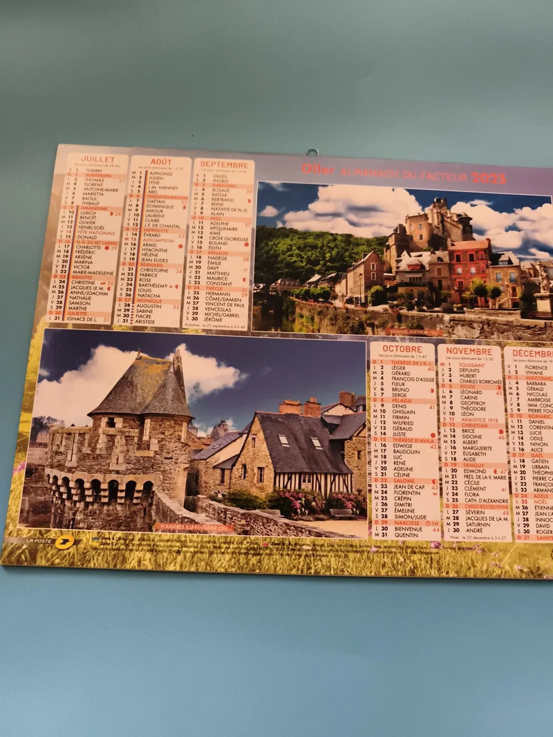Almanach du facteur 2023 Oller neuf calendrier mural La Poste paysages