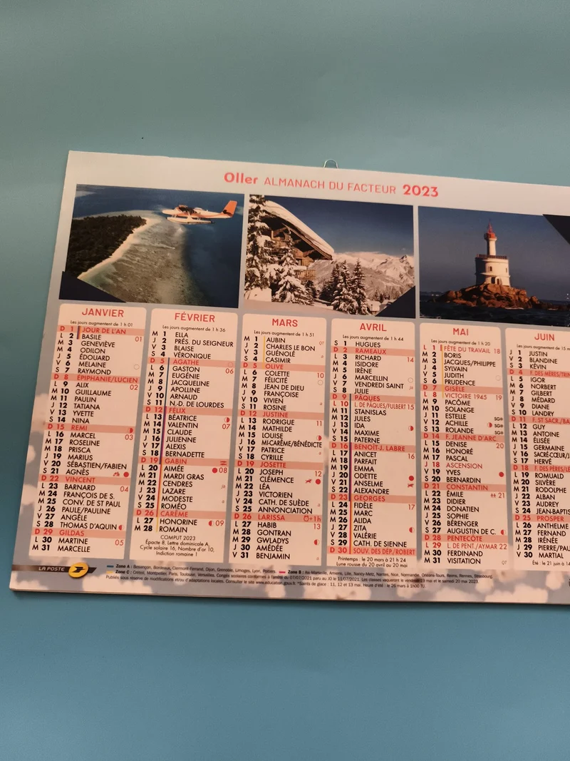 Almanach du facteur Oller 2023 neuf calendrier mural La Poste
