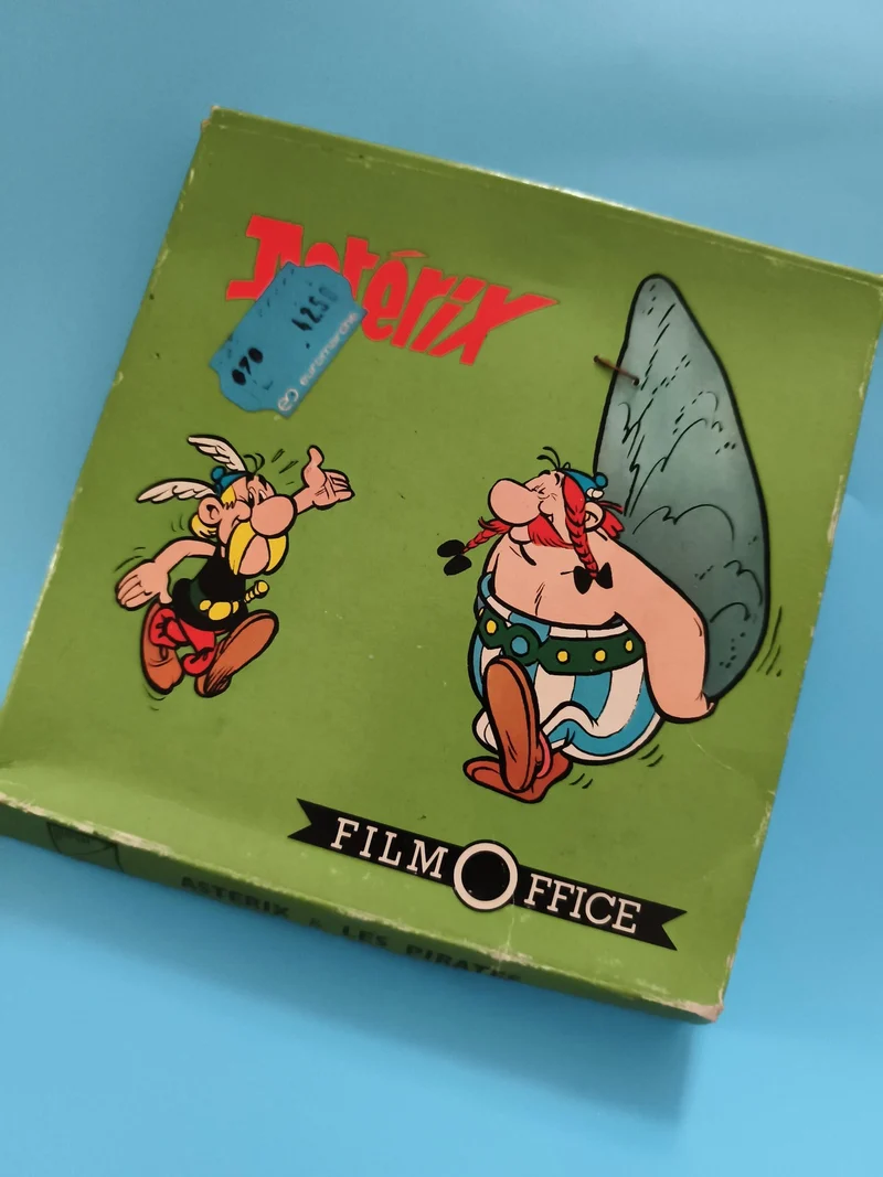 Bobine film ancien Astérix Film Office boîte verte vintage dessin animé