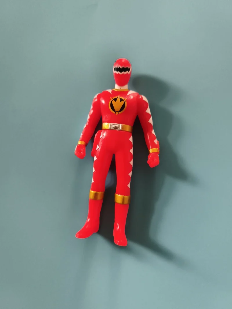 Figurine Power Ranger rouge Sentai costume dinosaure articulation
