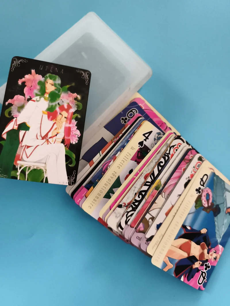 Jeu de cartes Utena illustrées anime manga, étui plastique, playing cards
