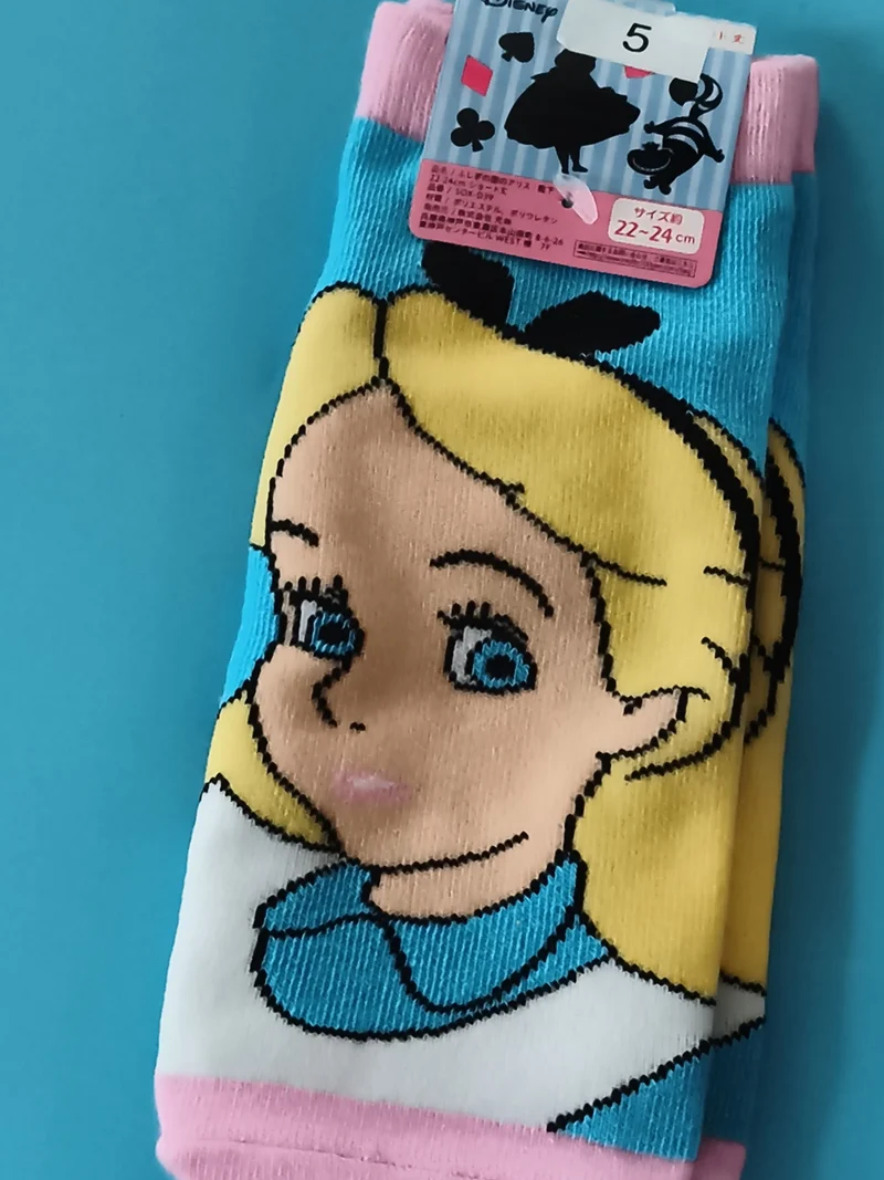 Chaussettes Disney Alice au pays des merveilles 22-24 cm motif bleu rose