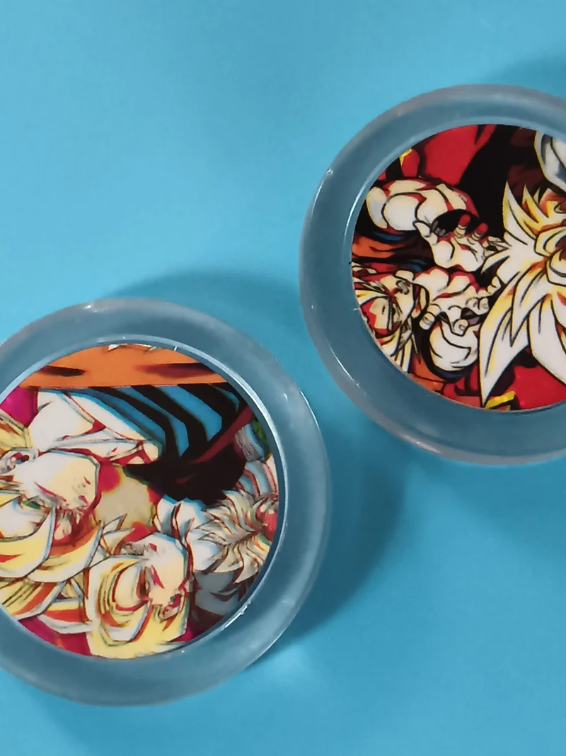Pogs Dragon Ball Z ronds décor manga anime, lot 2, motif Super Saiyan