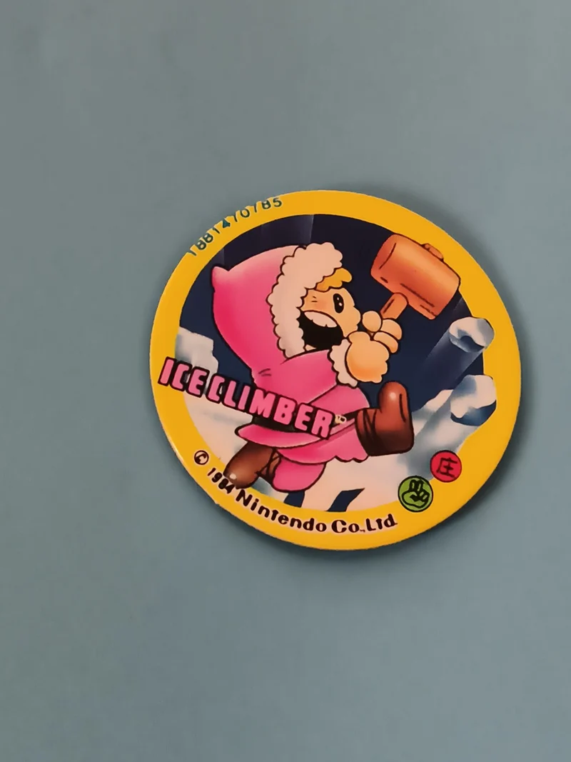 Menko vintage Nintendo Ice Climber rond 1985 jeu japonais rétro