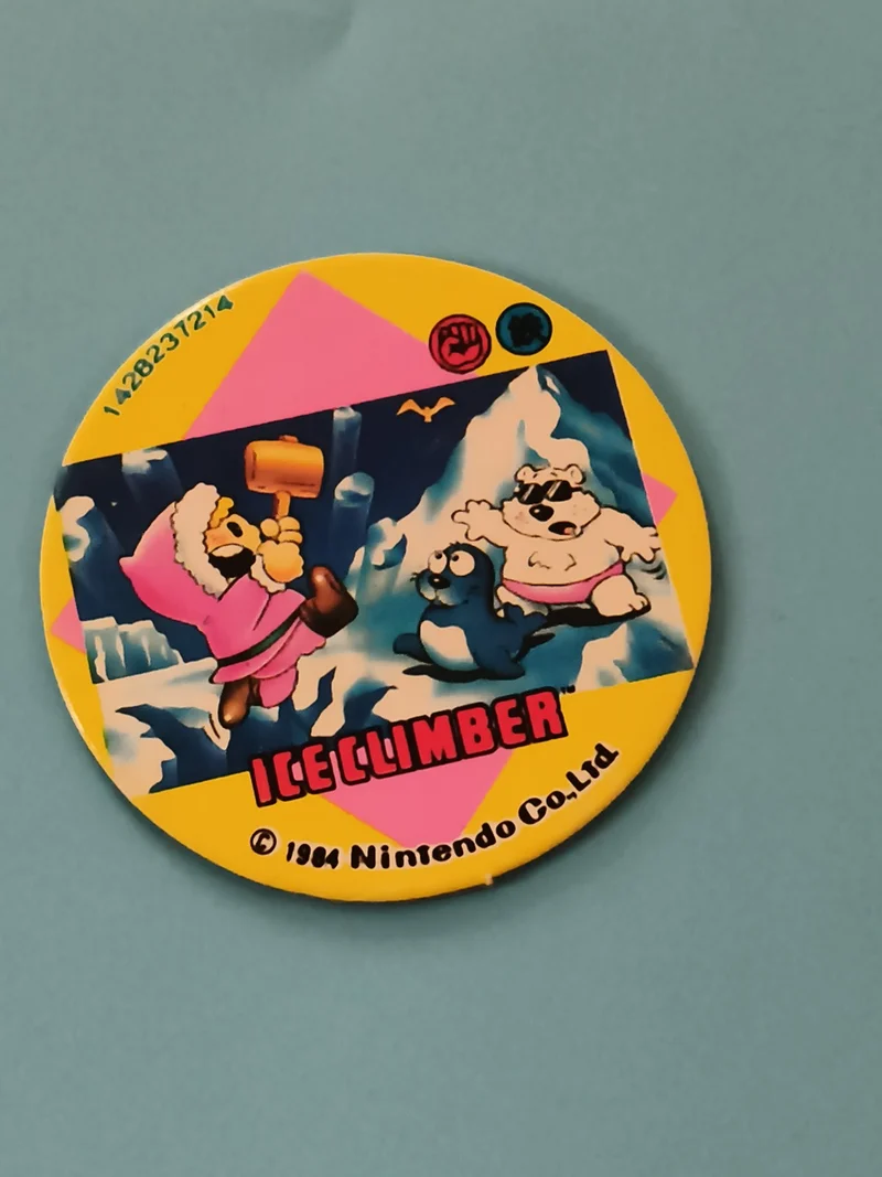 Menko Nintendo Ice Climber 1984 vintage rond Japan jeu rétro