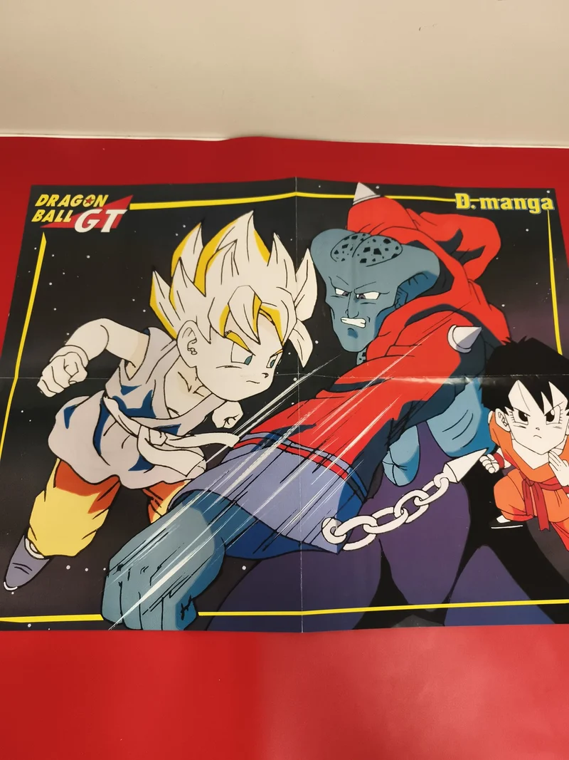 Poster Dragon Ball GT vintage D-manga, Goku Super Saiyan, anime officiel