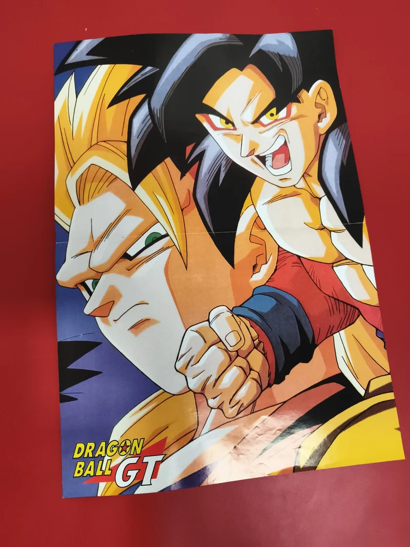 Poster Dragon Ball GT vintage officiel, affiche manga animé, Goku Super Saiyan