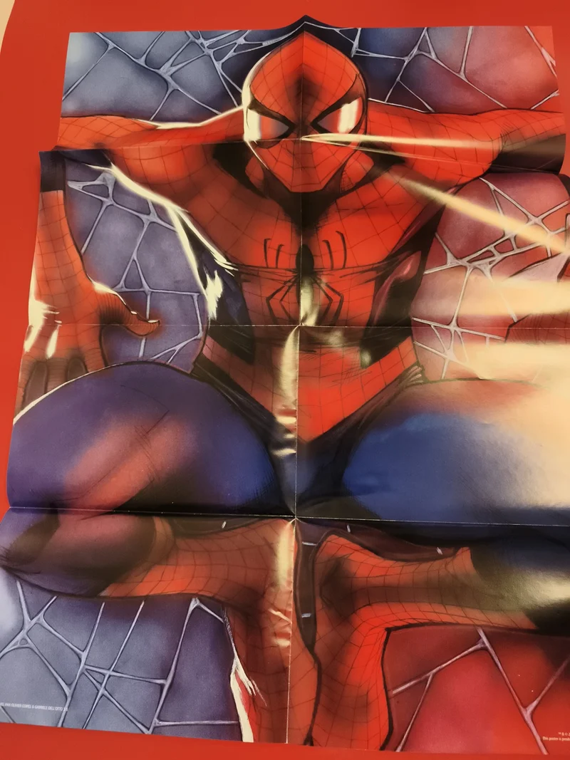 Poster Spider-Man officiel, illustration super-héros, couleurs vives, Marvel Com