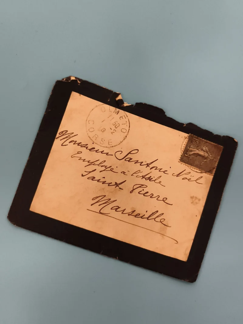 Lettre ancienne timbrée Corse 1882 cachet Olmeto oblitération Marseille philatél