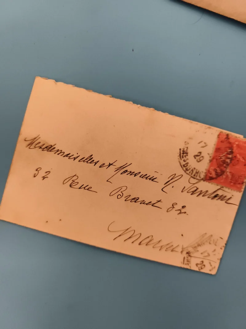 Lettre ancienne timbrée oblitérée France manuscrite Philatélie (Ref 3)