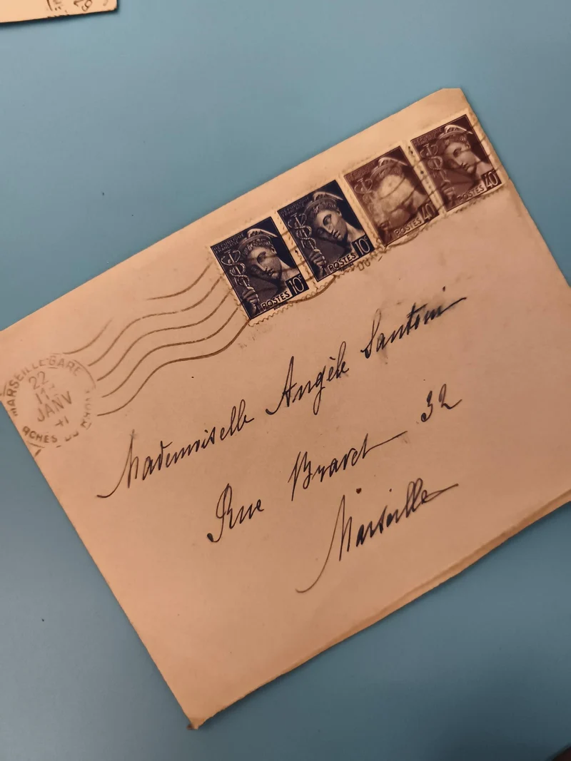 Lettre ancienne timbrée France Mercure 10c 40c oblitération Marseille (Ref 3)