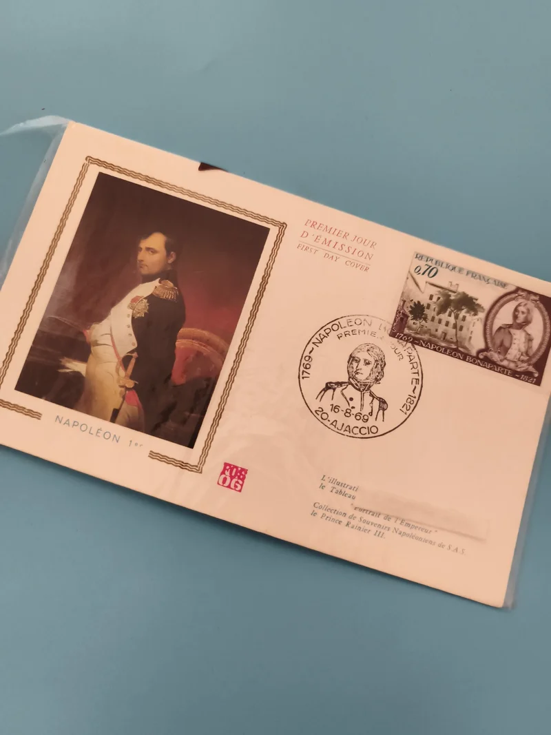 Enveloppe Premier Jour Napoléon 1er Ajaccio 1969 timbre France philatélie