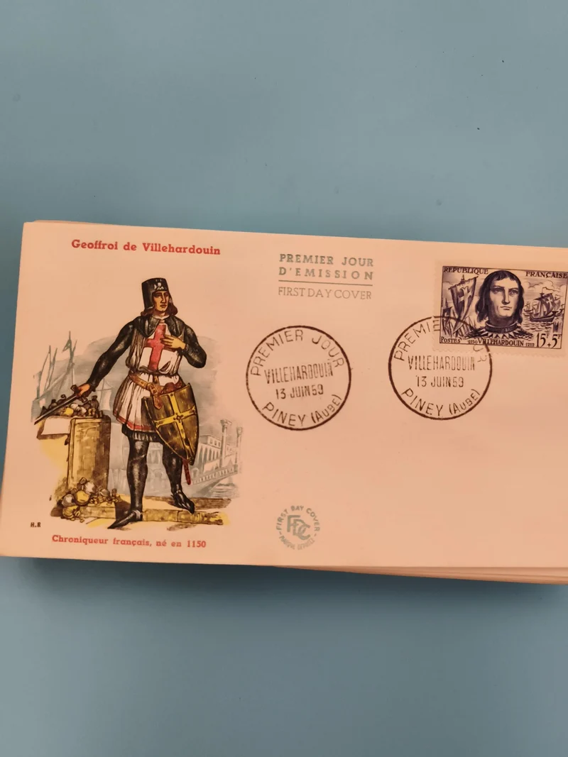 Lettre FDC Geoffroi de Villehardouin 1959 Premier Jour Philatélie France