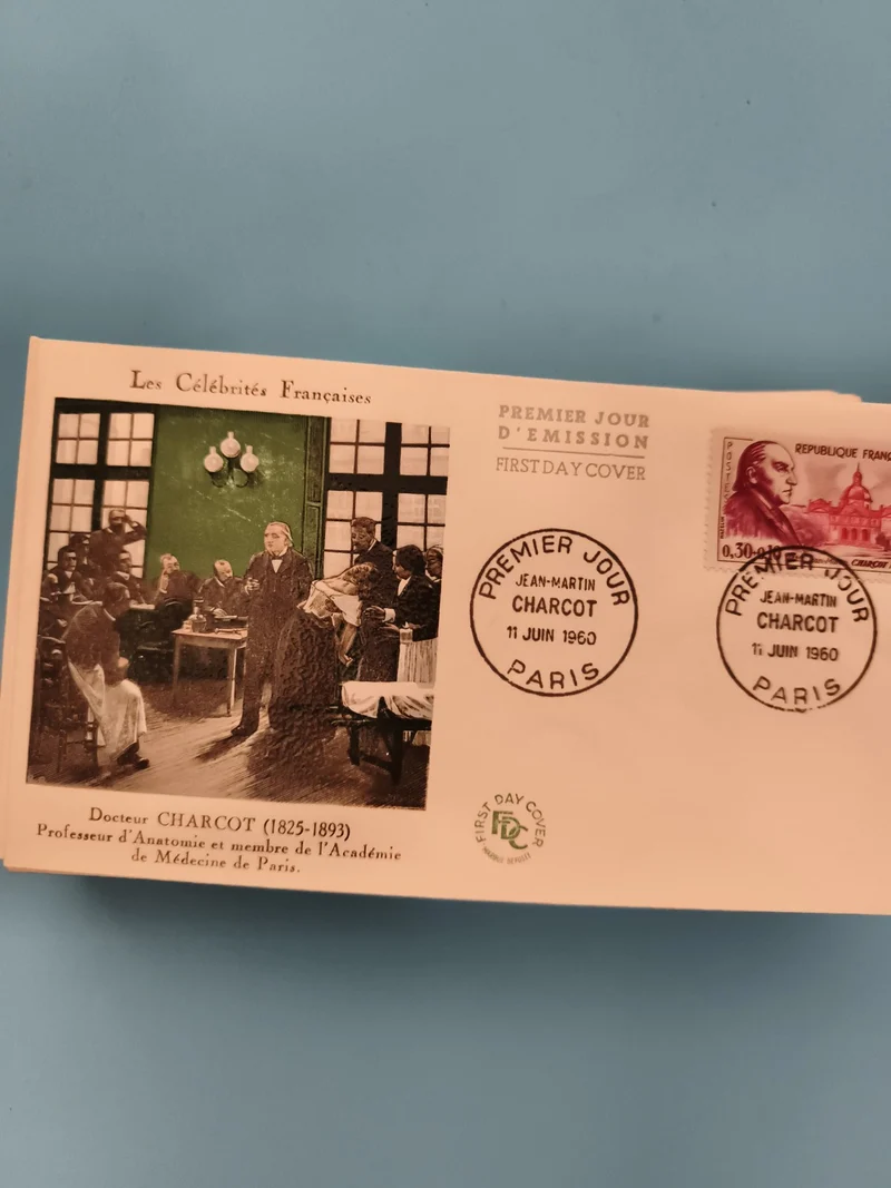 Enveloppe premier jour Charcot 1960 Paris timbre 0,30F Les Célébrités Françaises