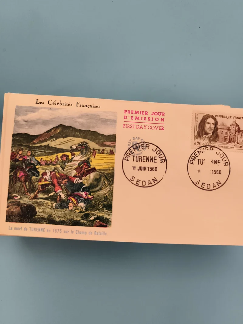 Lettre Premier Jour Turenne 1960 Sedan Célébrités Françaises philatélie