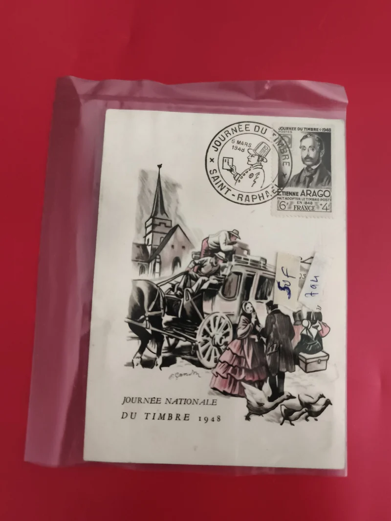 Lettre premier jour 1948 Journée du Timbre Saint-Raphaël Étienne Arago