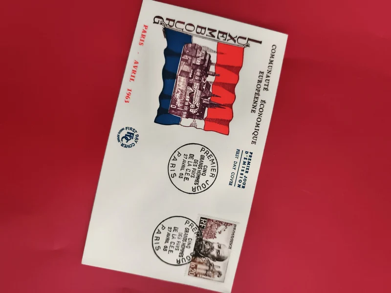 Lettre FDC 1963 Communauté Économique Européenne Paris premier jour philatélie