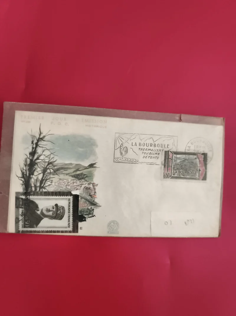 Lettre 1er jour La Bourboule FDC illustrée oblitération tourisme philatélie (Ref