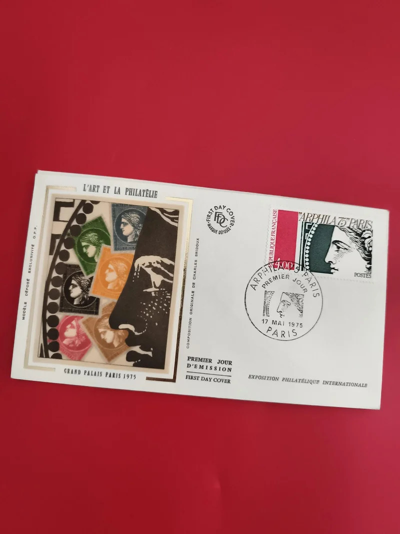 Lettre Premier Jour Arphila 75 Paris Grand Palais 1975 philatélie FDC (Ref 1)