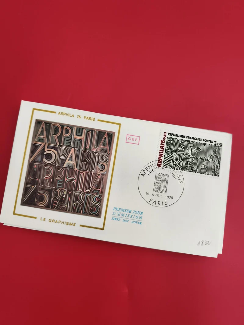 Lettre Premier Jour ARPHILA 75 Paris CEF 1975 philatélie FDC timbre France