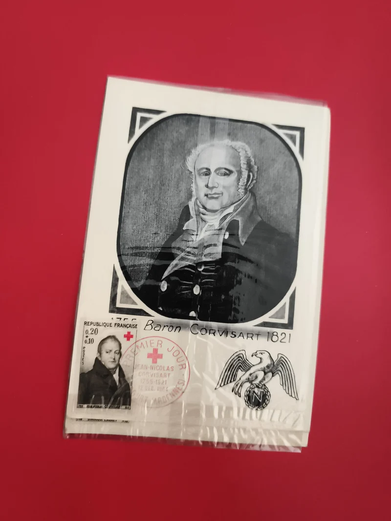 Carte Premier Jour Baron Corvisart 1821 timbre Croix-Rouge France philatélie