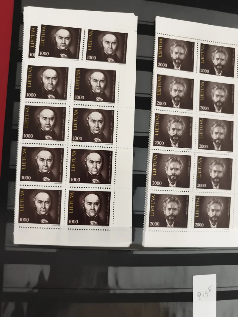 Timbres LITUVA 1000 2000 portraits lot, philatélie Lituanie faciale