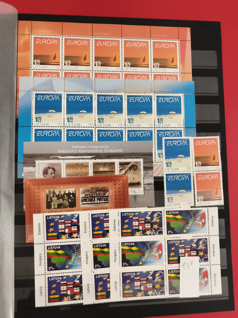 Timbres Lituanie Europa 1.70 Lt neufs x3 blocs, thème Europe, philatélie